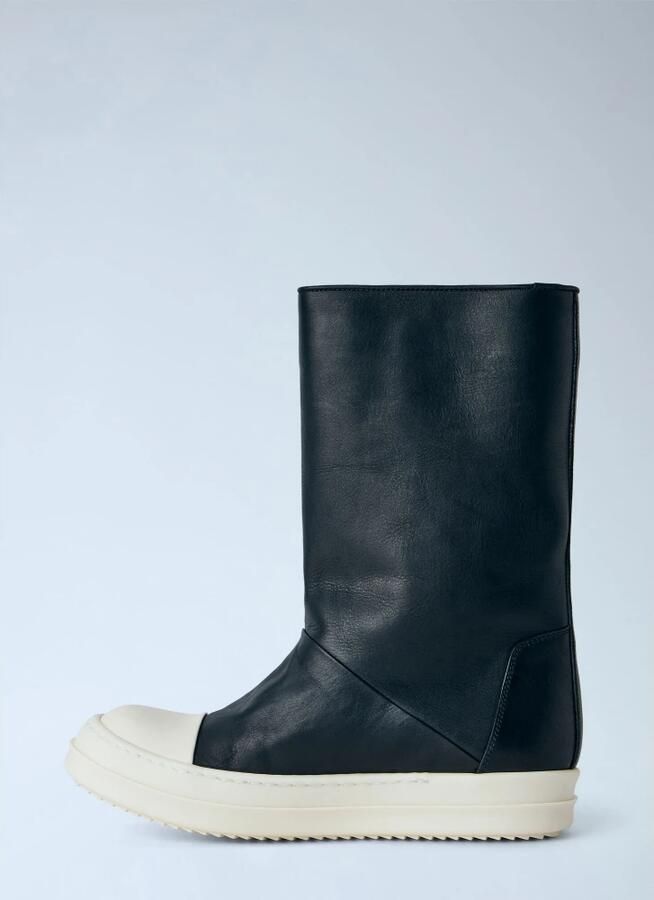 Rick Owens Tower Hoge Leren Laarzen - Foto 4