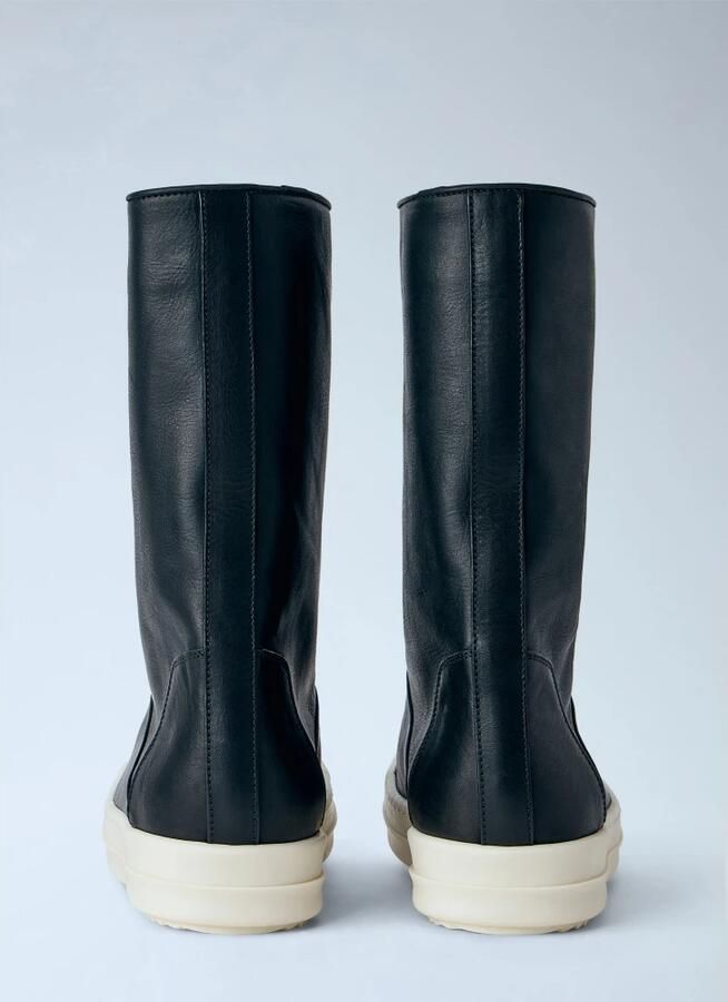 Rick Owens Tower Hoge Leren Laarzen - Foto 5