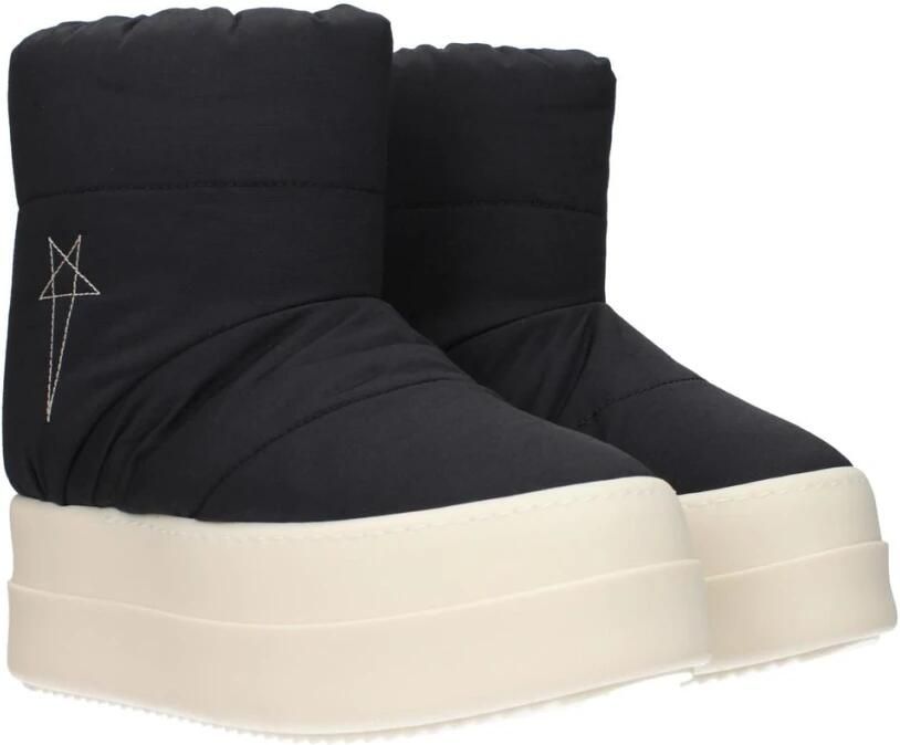 Rick Owens Zwarte stoffen enkellaarzen met stilettohak