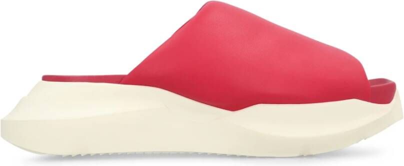 Rick Owens Square Toeline Leren Slippers