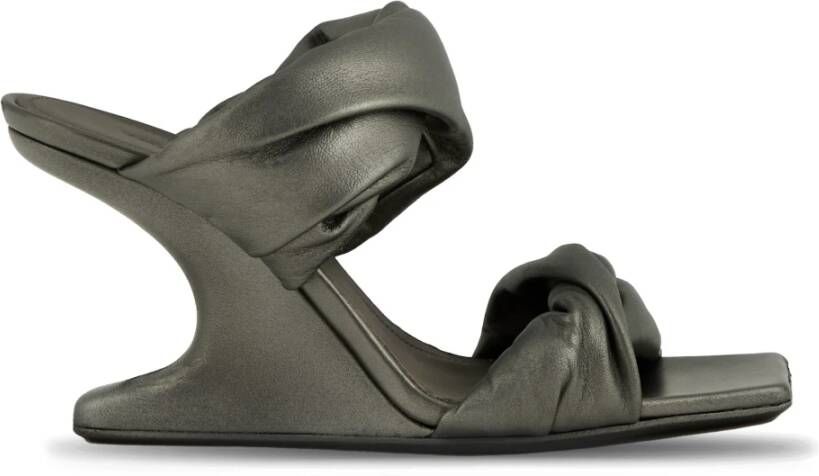 Rick Owens Twisted Sandal in Gunmetal Cantilever Stijl Gray Dames