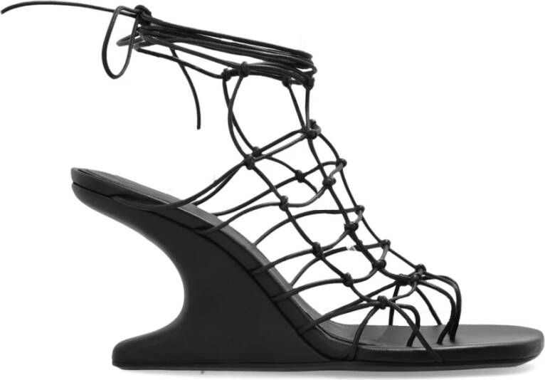 Rick Owens Sandalen 'Web Cantilever' Sandals in zwart