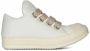 Rick Owens Witte leren lage sneakers met dikke veters - Thumbnail 1