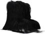 Rick Owens Zwarte Bont Enkellaarzen met Rits - Thumbnail 1