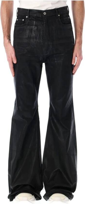 Rick Owens Zwarte Bootcut Jeans Verhoog Stijl Functionaliteit