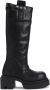 Rick Owens Leren Kniehoge Instaplaarzen Black Dames - Thumbnail 8