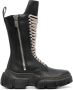 Rick Owens Zwarte Leren Enkellaarzen Black Dames - Thumbnail 1