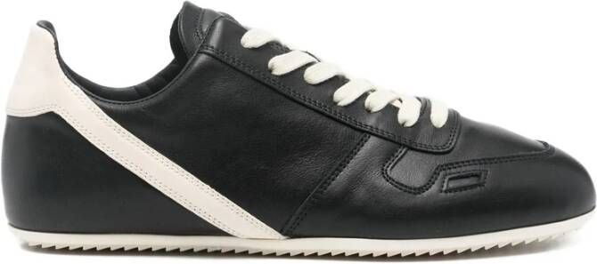 Rick Owens Zwarte Leren Veterschoenen