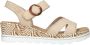 Rieker Beige Grafische Print Platform Sandaal Beige Dames - Thumbnail 2