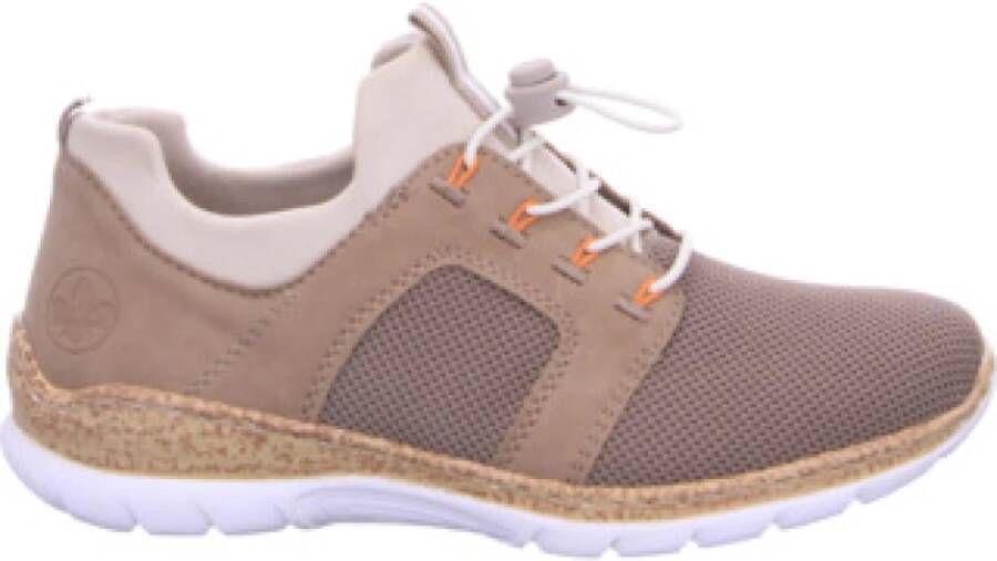 Rieker Slip-on sneakers instapschoen lage schoen slipper vrijetijdsschoen met elastische instap