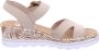 Rieker Beige Grafische Print Platform Sandaal Beige Dames - Thumbnail 9
