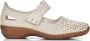 Rieker -Dames off-white-crÈme-ivoorkleur ballerina's & mocassins - Thumbnail 3