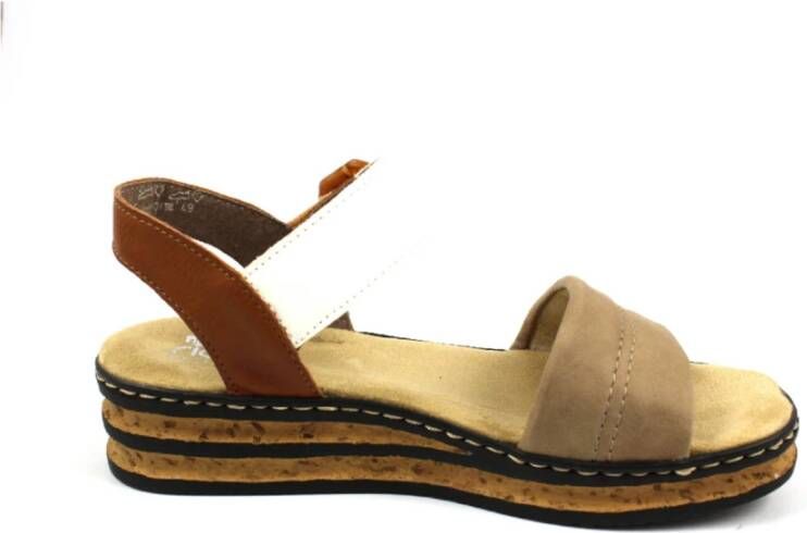 Rieker Beige Stijlvolle Sandalen