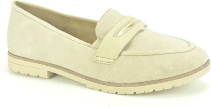 Rieker Beige Suède Mocassin Schoenen