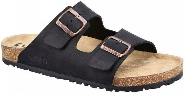 Rieker black casual open mules Zwart Heren