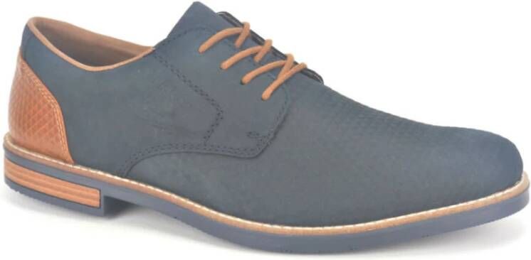 Rieker Blauw Print Jurk Schoenen Blue Heren