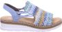 Rieker Sandalen zomerschoen sandaal sleehak in modieuze vlecht-look - Thumbnail 1
