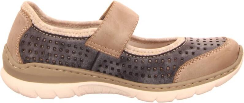 Rieker Blauwe Damen Ballerina Slipper