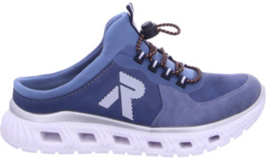 Rieker Blauwe Dames Slippers Comfort Stijl