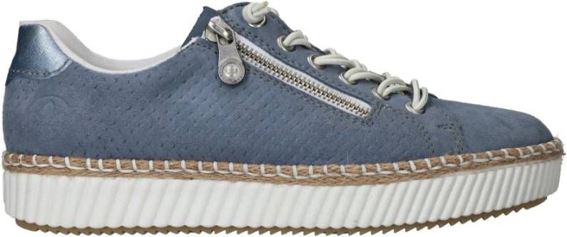 Rieker Blauwe Espadrille Sneaker Blue Dames