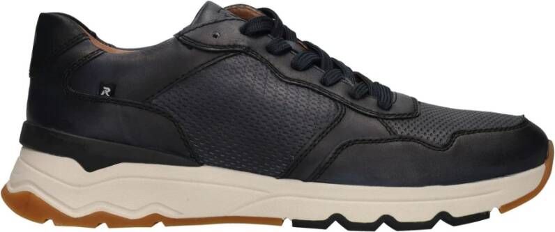 Rieker Blauwe Leren Sneaker voor Heren Blue Heren