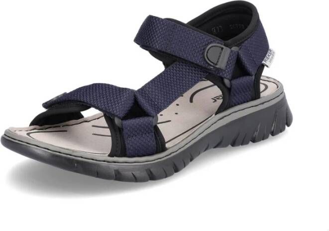Rieker Blauwe Sandalen met Eenvoudige Sluiting
