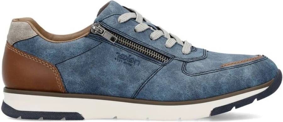 Rieker Blauwe Sneakers voor Mannen Blue Heren