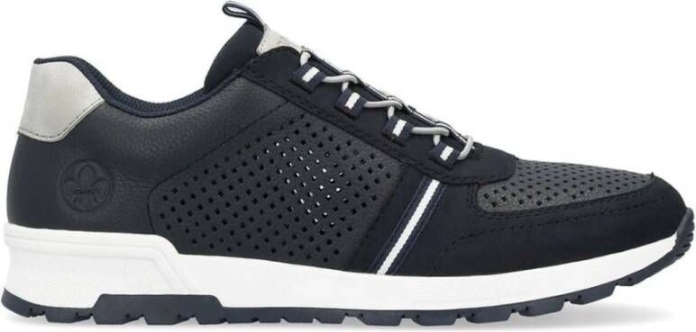 Rieker Blauwe Sneakers voor Mannen Blue Heren