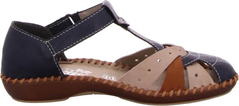 Rieker Sandalen met bandjes voor dames in effen kleur