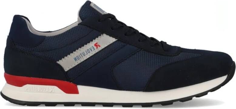 Rieker Blauwe textiel sneakers voor heren Blauw Heren