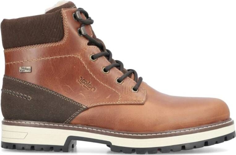Rieker Bruine Casual Gesloten Heren Enkellaarzen Brown Heren