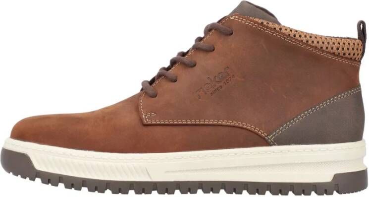 Rieker Bruine extra brede veterschoenen voor heren Brown Heren - Foto 4