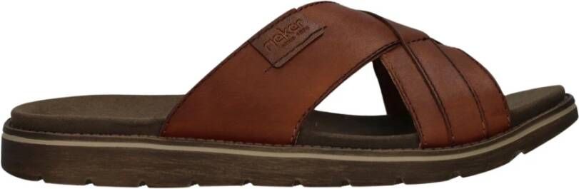 Rieker Slippers zomerschoen slippers badschoen met contrastkleurige raamstiksels - Foto 18