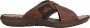 Rieker Bruine Leren Heren Slipper met Zacht Voetbed en Stoere Zool Bruin Heren - Thumbnail 3