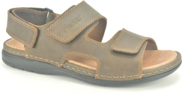 Rieker Bruine Sandaal met Velcro Straps