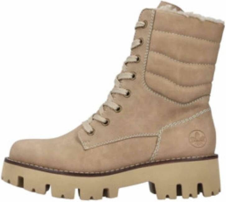 Rieker Winterlaarsjes winterlaarzen veterschoenen profielzool met binnenrits