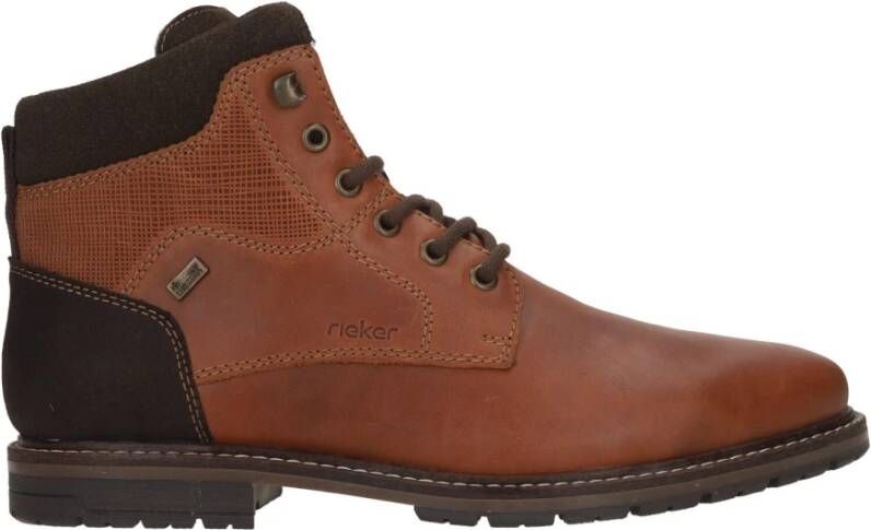 Rieker Bruine veterboot voor de herfst Brown Heren