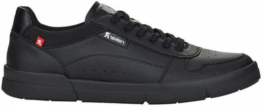 Rieker Zwarte Leren Sneakers voor Heren Black Heren