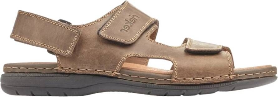 Rieker Casual Open Sandalen Bruin Heren