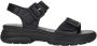 Rieker Zwarte Casual Platte Open Sandalen Black Dames - Thumbnail 7