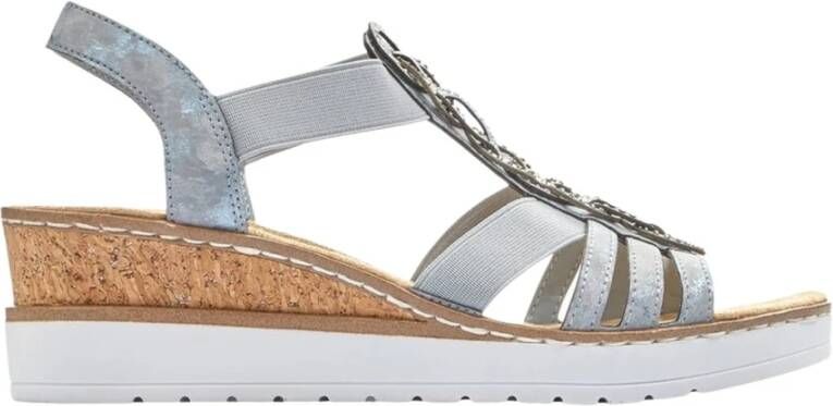 Rieker Casual Open Teen Sandalen uit het Paradijs Blue Dames