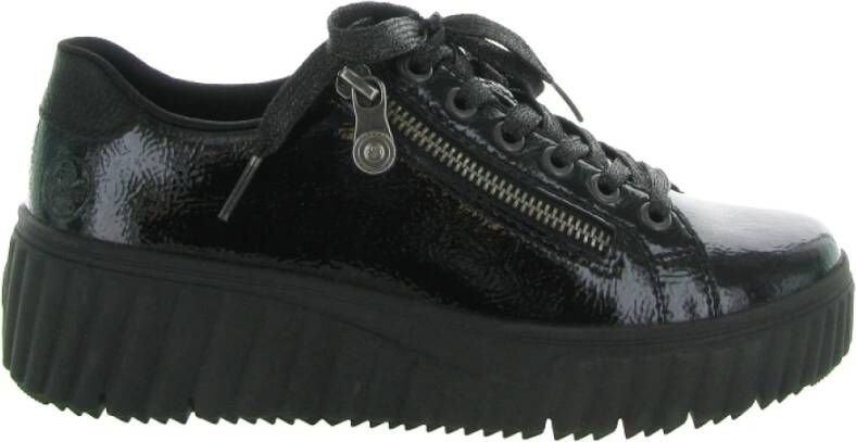 Rieker Plateausneakers vrijetijdsschoen lage schoen veterschoen met plateauzool