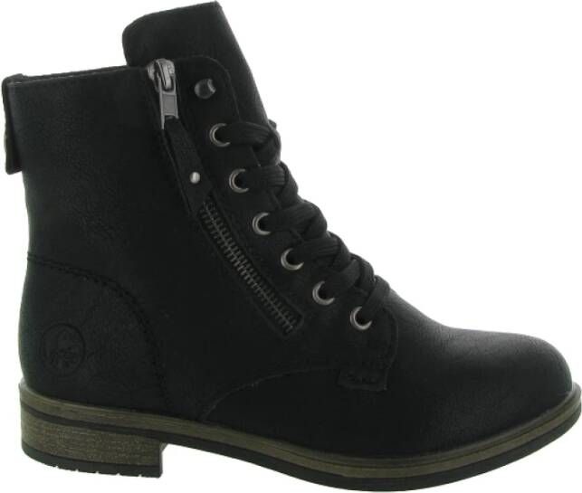 Rieker Veterlaarsjes veterschoenen blokhak in klassieke vorm