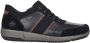 Rieker Casual Suède Platte Schoenen voor Heren Zwart Heren - Thumbnail 1