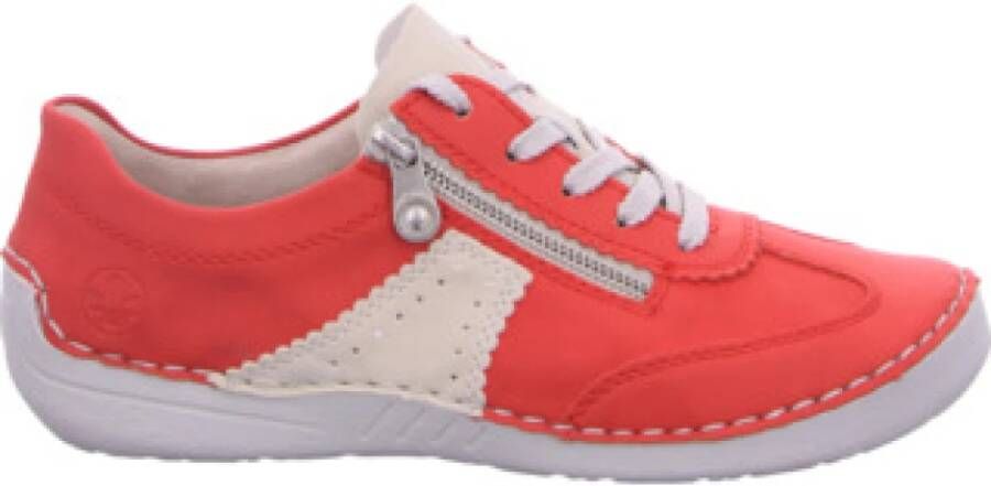 Rieker Sneakers lage schoen vrijetijdsschoen veterschoen met ritssluiting