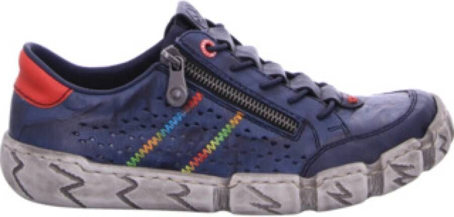 Rieker Sneakers Vrijetijdsschoen lage schoen instapschoen met kleurrijke siersteek