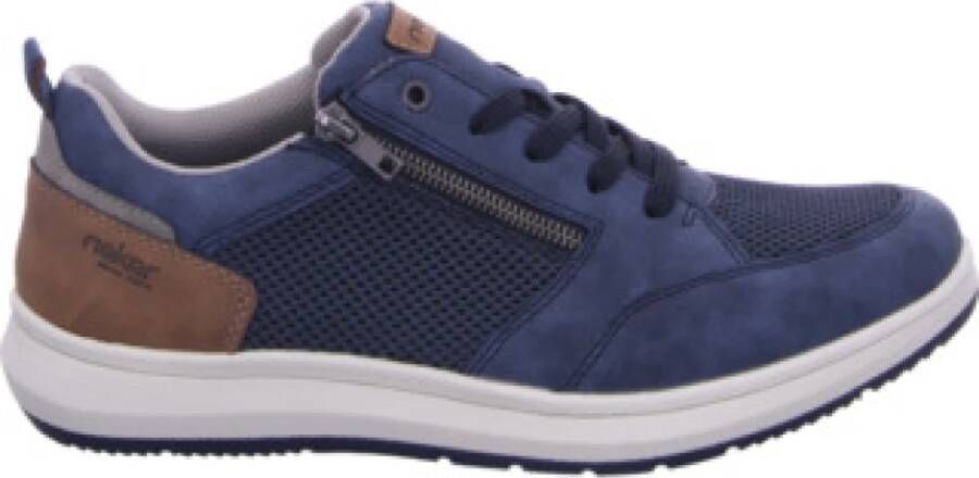 Rieker Sneakers lage schoen vrijetijdsschoen veterschoen met zij-rits