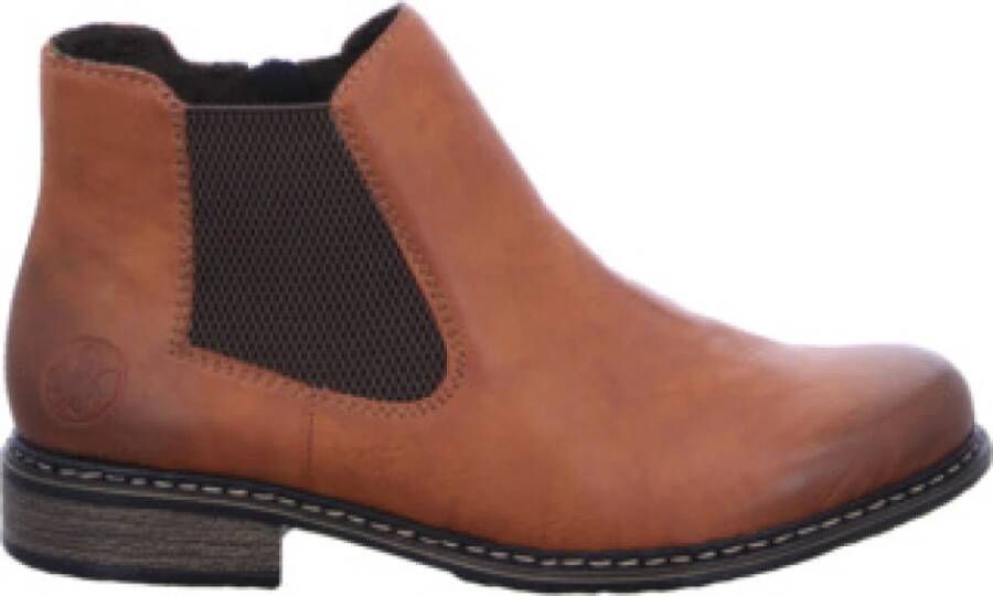 Rieker Chelsea-boots enkellaarsjes boots blokhak in klassieke uitstraling