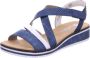 Rieker Comfortabel Sandalen Plat blauw - Thumbnail 2