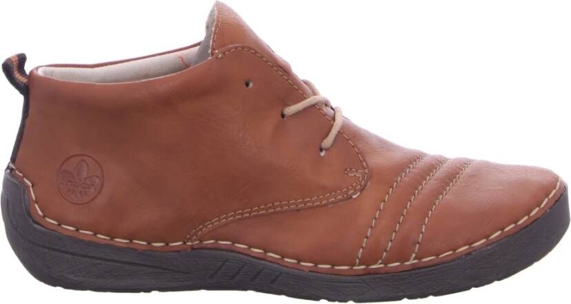 Rieker Hoge veterschoenen met fijne siernaden